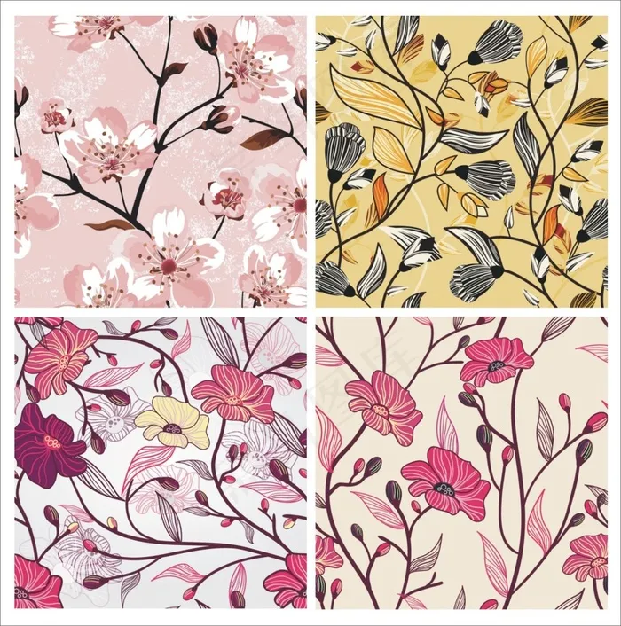 服装无缝印花矢量图ai矢量模版下载