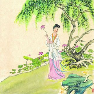 写意仕女 人物画 国画 _0006