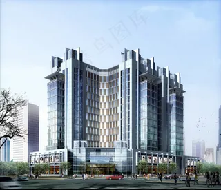 MAX H购物广场效果图3d模型