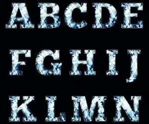 闪闪发光的钻石字母矢量03