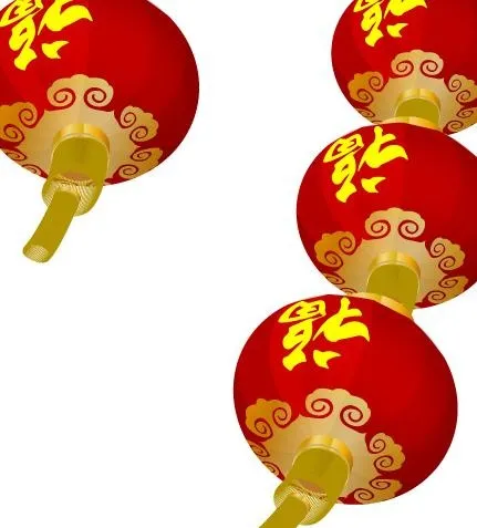 新春福灯笼矢量图ai矢量模版下载