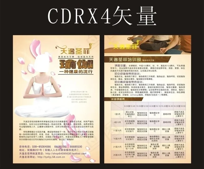 瑜伽dm单图片cdr矢量模版下载