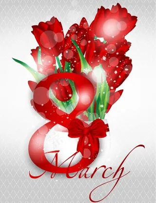 妇女节精美背景矢量素材