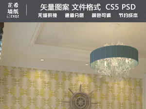 欧式简约图案花纹墙纸素材