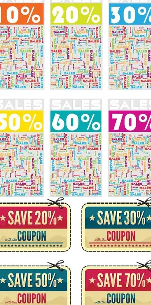 商场打折销售应用矢量图 AI