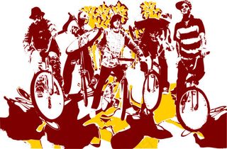 单车一族矢量素材