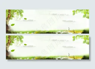 春天清新绿色海报背景