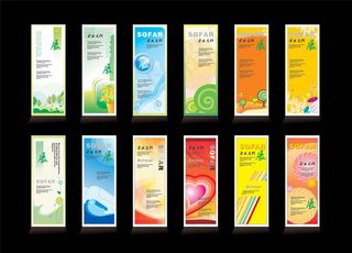 企业展板展架矢量素材