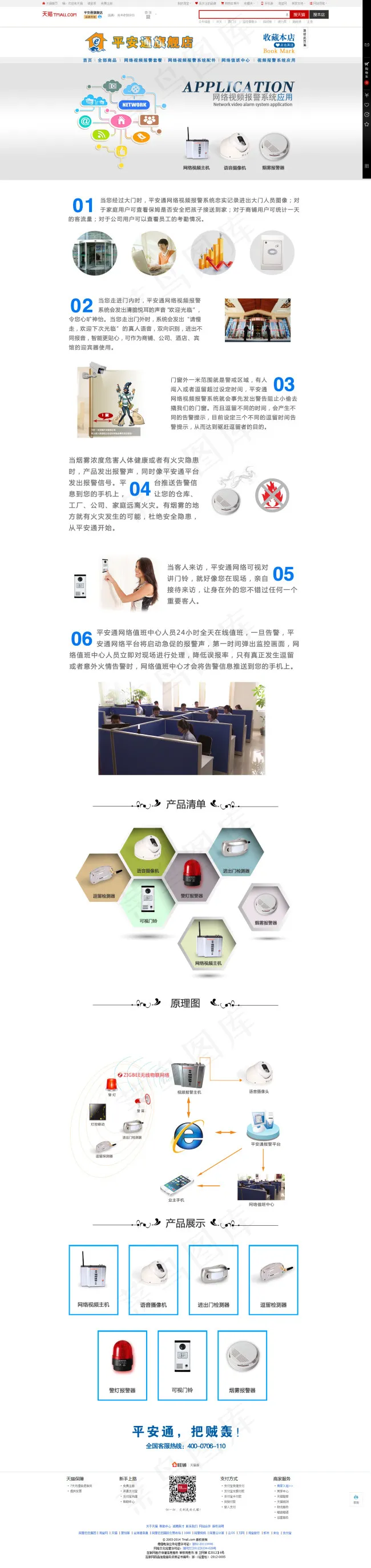 智能安防网络视频系统应用psd模版下载