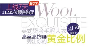 毛呢大衣促销文字设计