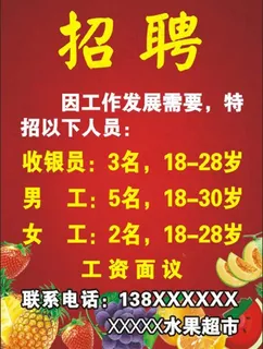水果超市招聘写真图片