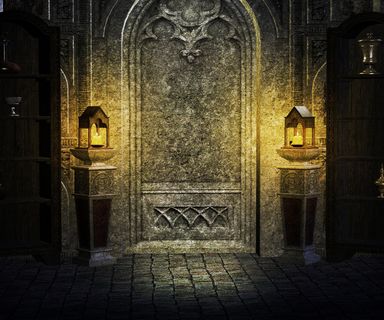 哥特式宫殿内部背景