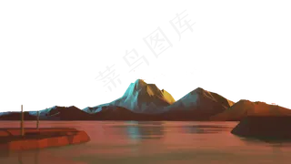 c4d城市建筑岛屿立体建筑PNG素...