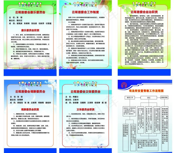 社区上墙牌图片psd模版下载