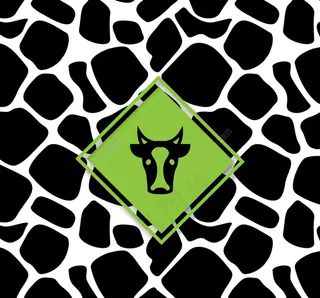 奶牛头标签背景矢量素材