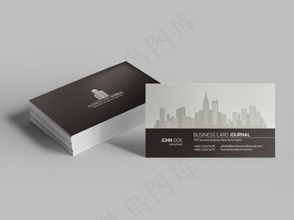 高档简约建筑设计师房地产公司名片设...