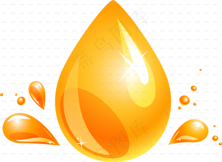 手绘黄色油免抠png透明图层素材