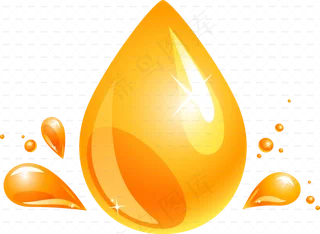 手绘黄色油免抠png透明图层素材