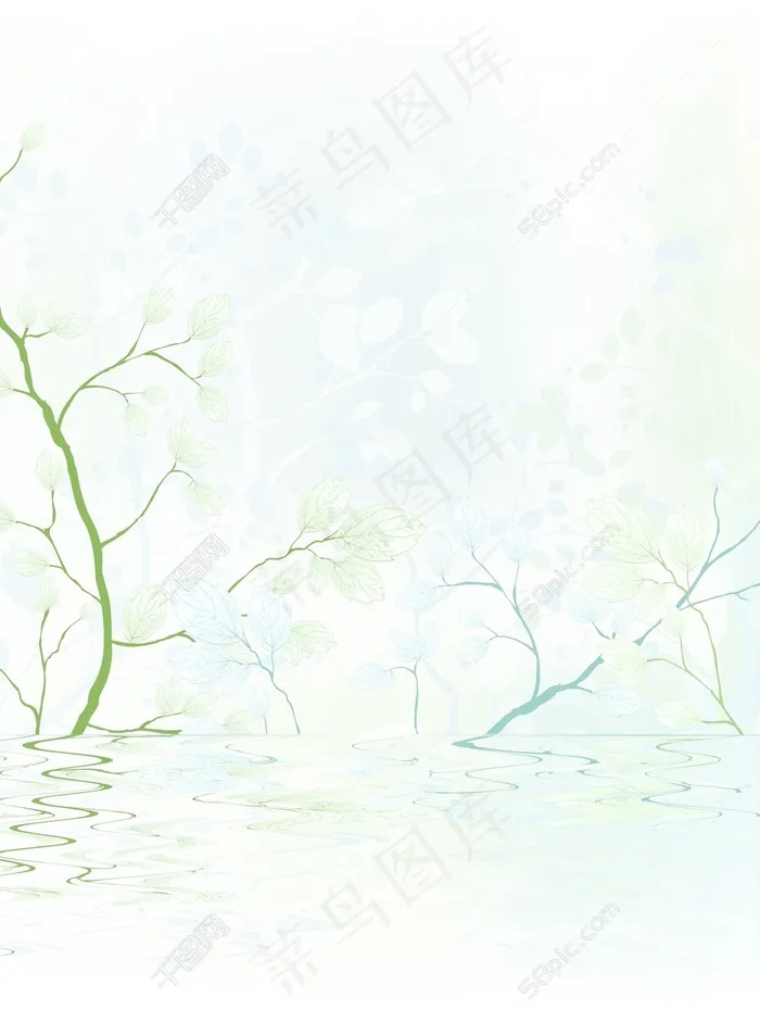 矢量春天花卉背景