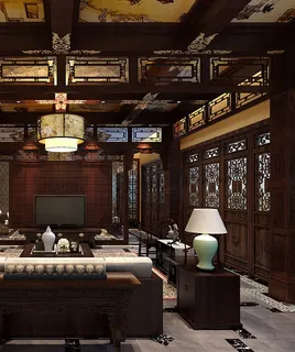 中式客厅模型 中式客厅模型