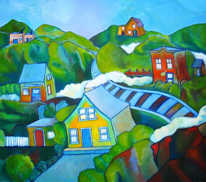 高清抽象风景油画