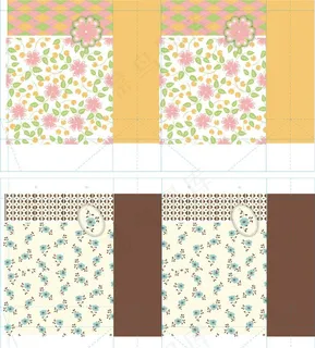 花草条纹礼品袋2款图片