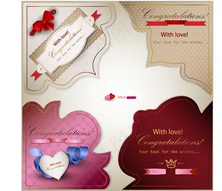 浪漫爱情标签设计矢量素材