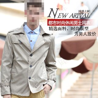 男装风衣淘宝秋装新品海报