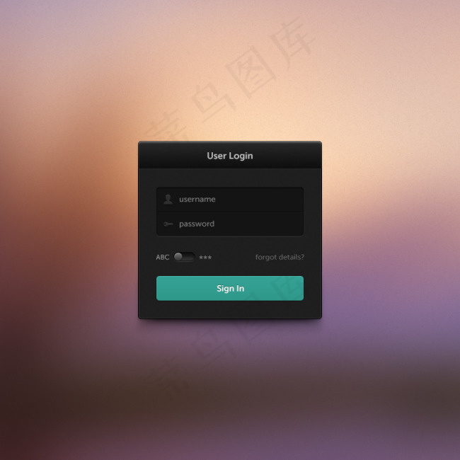 一款简洁用户登陆框PSD素材psd模版下载