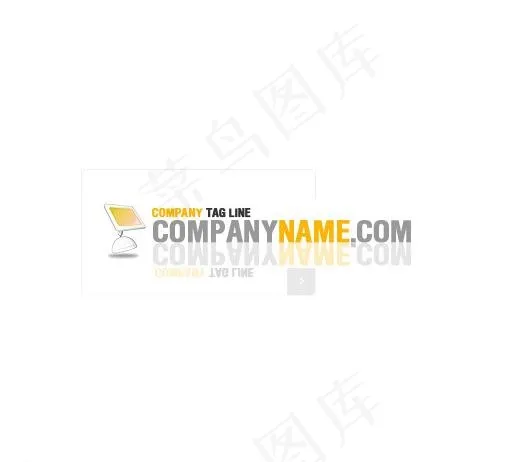 黄色网络公司logo图片psd模版下载