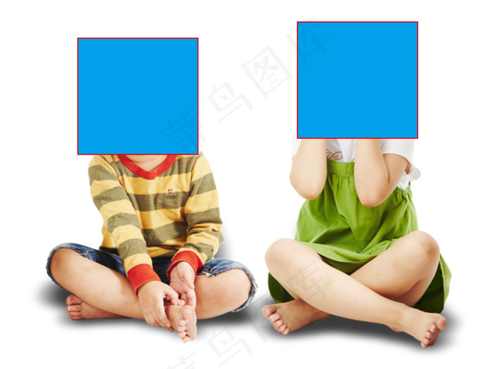 两个小孩psd模版下载