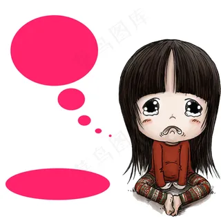 创意可爱卡通女孩促销背景图 创意可爱卡通女孩促销背景图