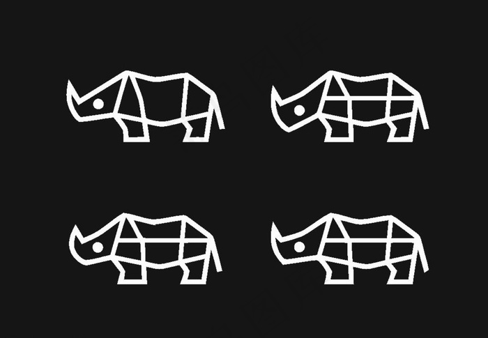 动物logo图片ai矢量模版下载