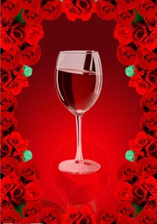 玫瑰之约 玫瑰花 红酒 红酒杯图片