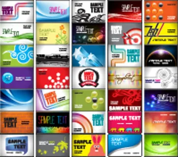 水晶风格幻彩光斑背景名片