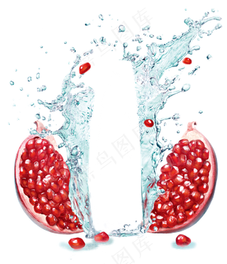 红色石榴水果石榴树免抠png