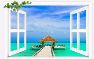 窗外海景图片