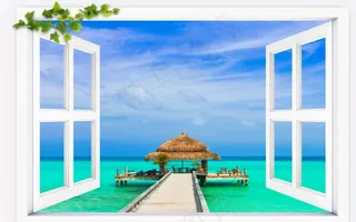 窗外海景图片