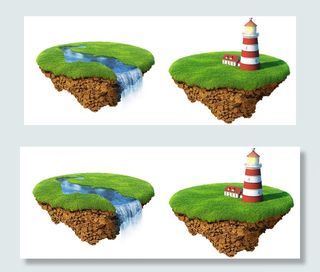 草坪草地素材立体图