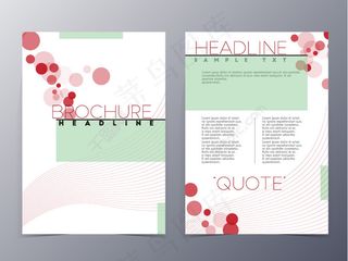 梦幻圆形曲线宣传册图片