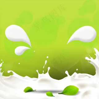 绿色牛奶主图背景