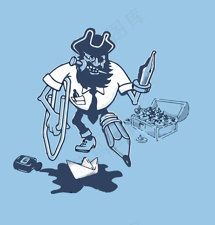 人物插画ai矢量模版下载