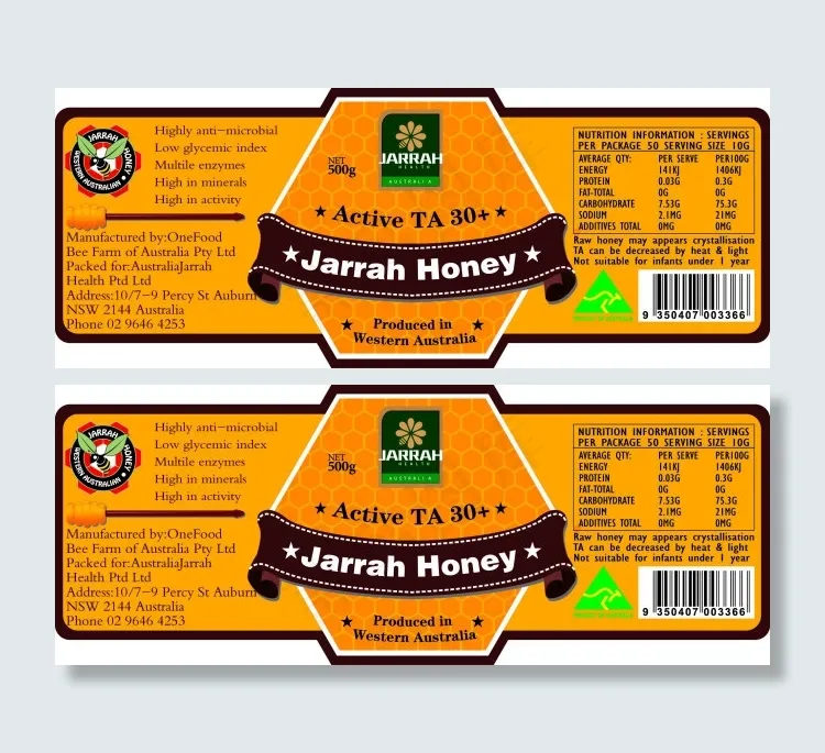 蜂蜜标签ai矢量模版下载