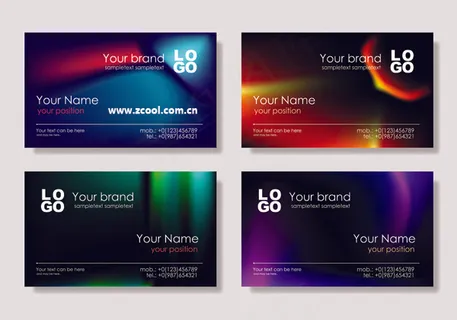 梦幻卡片模板矢量素材