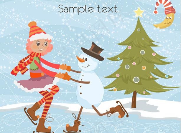 卡通圣诞背景图片