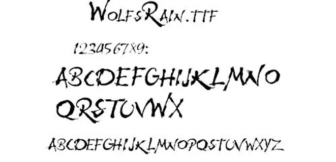 WolfsRain 英文字体下载