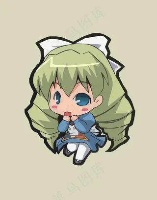 卡通人物小女孩矢量人物插画