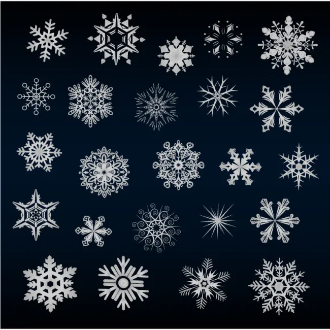 精致雪花图案设计矢量素材eps,ai矢量模版下载
