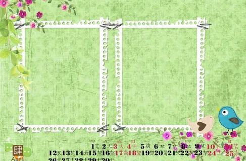 儿童日历相框（四月）图片