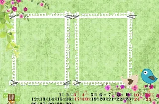 儿童日历相框（四月）图片